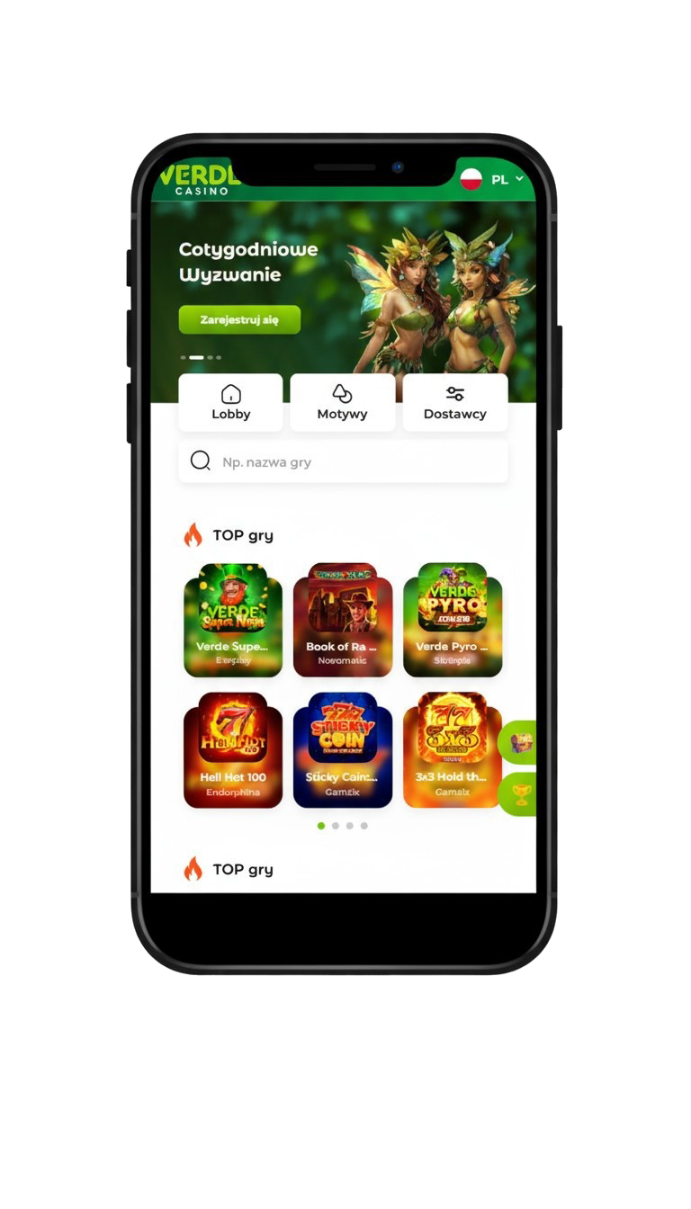 Krok 1 - Otwórz stronę Verde Casino